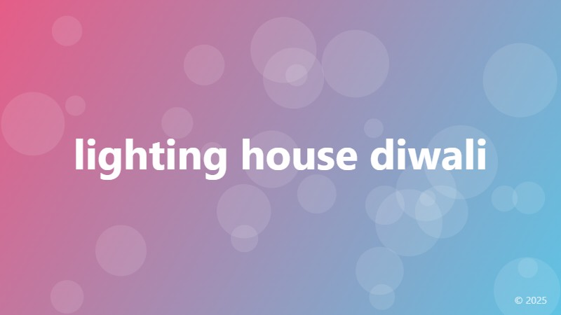 lighting house diwali