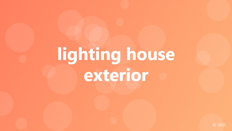 lighting house exterior