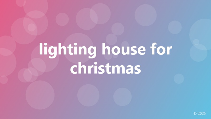 lighting house for christmas