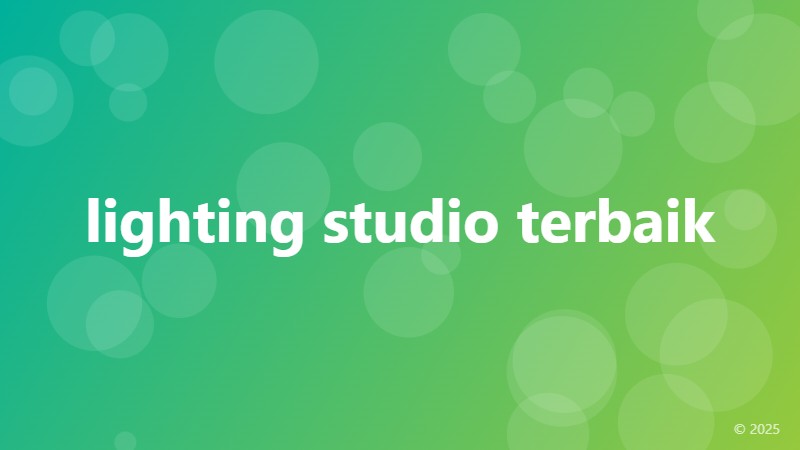 lighting studio terbaik