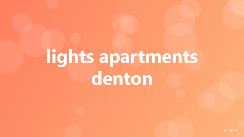 lights apartments denton