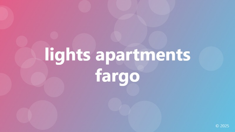 lights apartments fargo