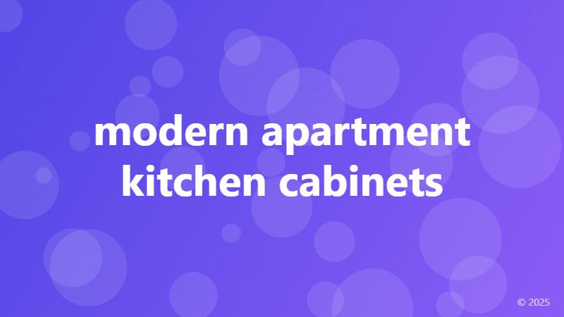 modern apartment kitchen cabinets