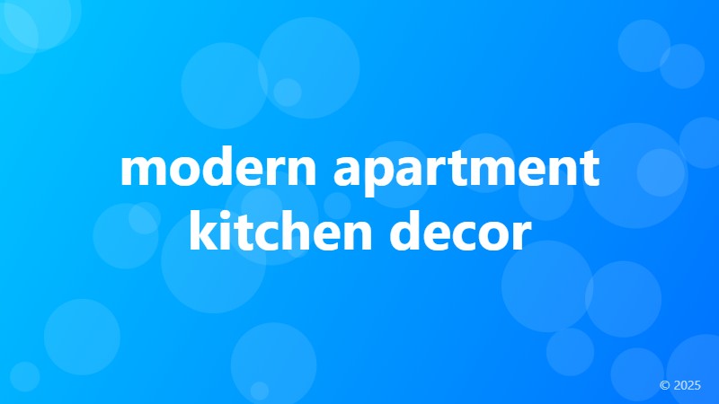 modern apartment kitchen decor