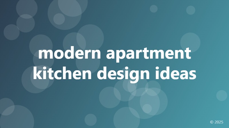 modern apartment kitchen design ideas