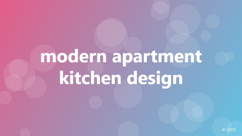 modern apartment kitchen design