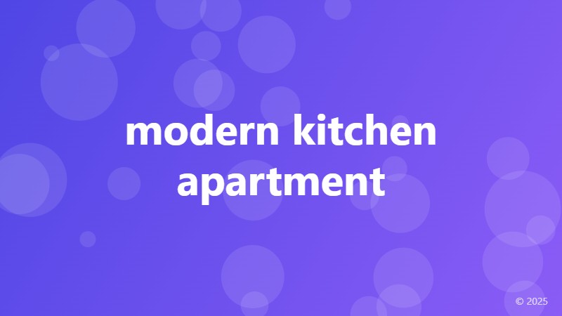 modern kitchen apartment