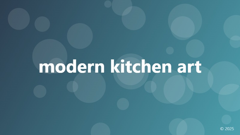 modern kitchen art