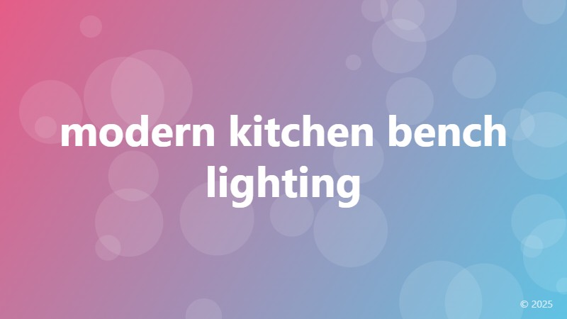 modern kitchen bench lighting