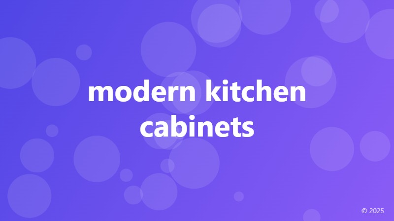 modern kitchen cabinets