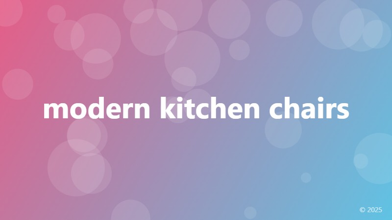 modern kitchen chairs