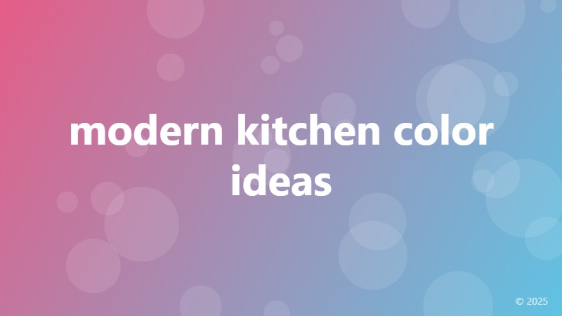 modern kitchen color ideas