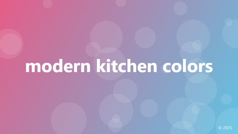 modern kitchen colors