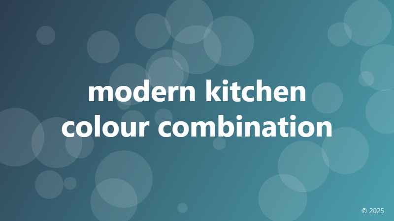 modern kitchen colour combination