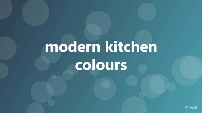 modern kitchen colours