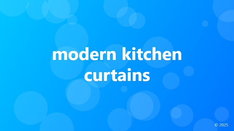 modern kitchen curtains