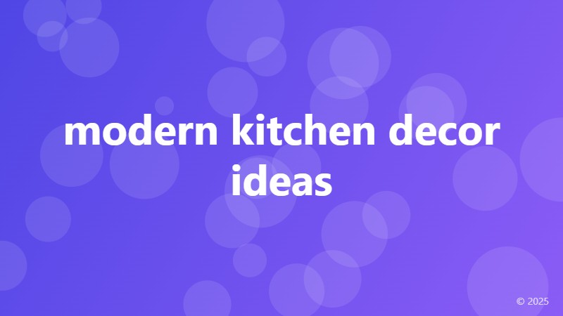 modern kitchen decor ideas
