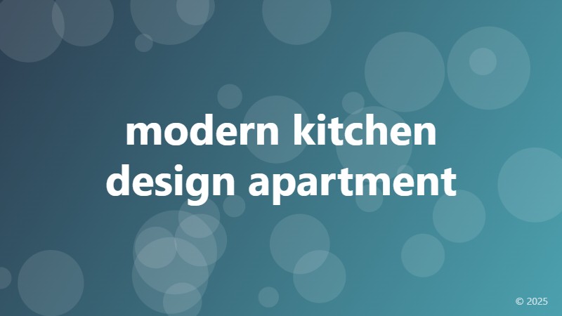 modern kitchen design apartment