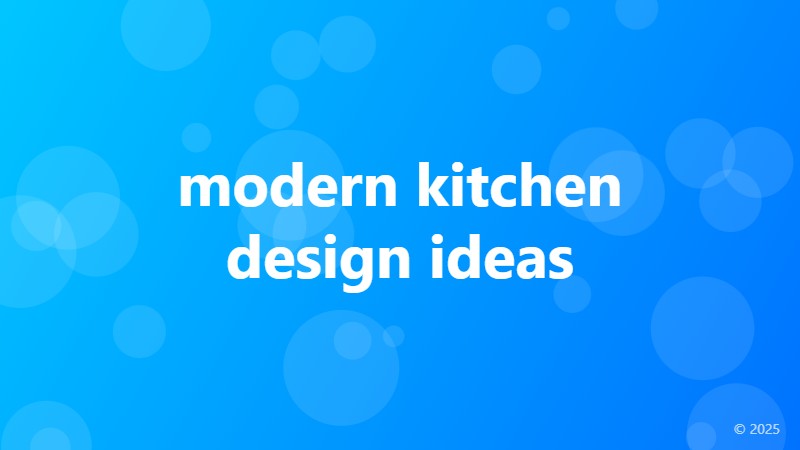 modern kitchen design ideas