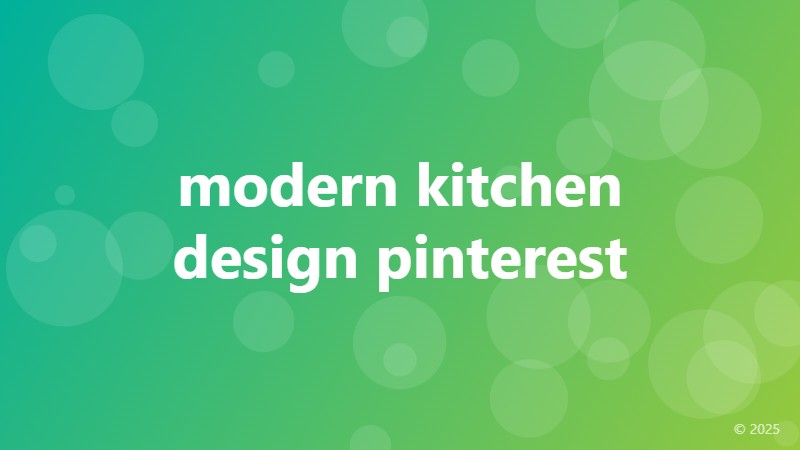 modern kitchen design pinterest