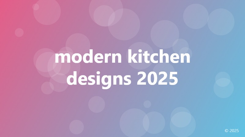 modern kitchen designs 2025