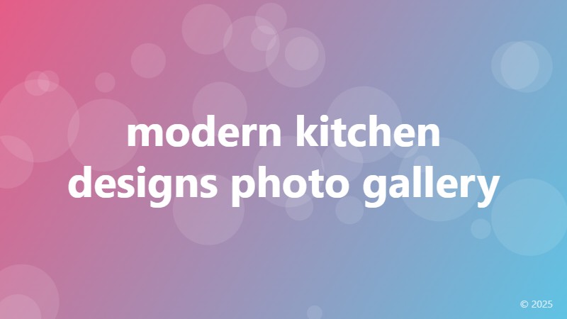 modern kitchen designs photo gallery