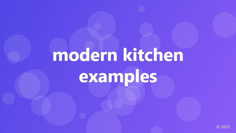 modern kitchen examples
