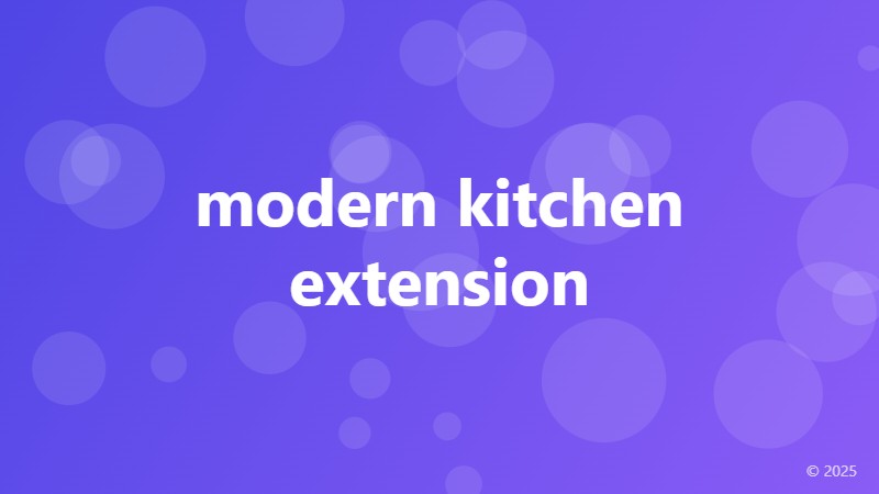 modern kitchen extension