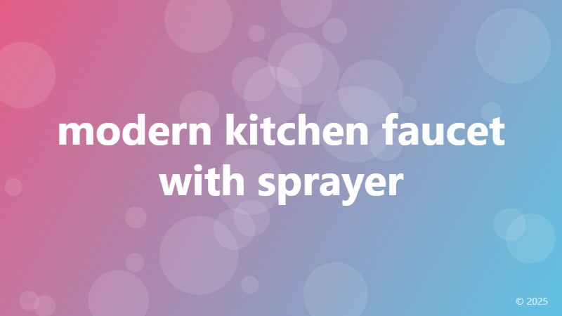 modern kitchen faucet with sprayer