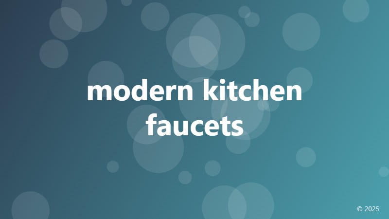modern kitchen faucets