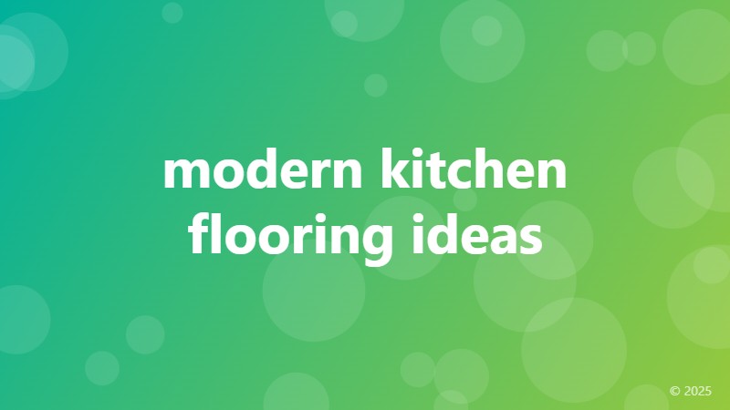 modern kitchen flooring ideas