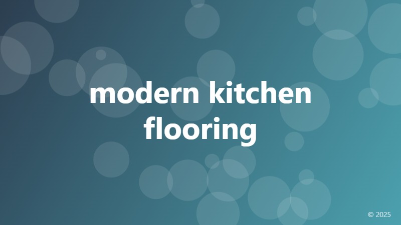 modern kitchen flooring