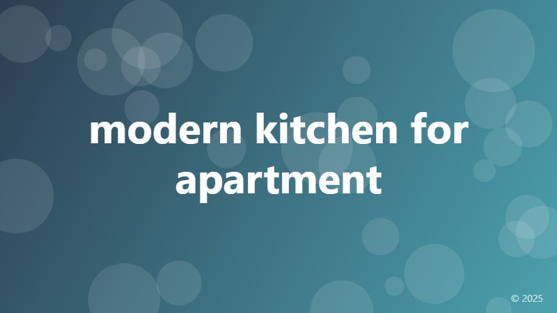 modern kitchen for apartment