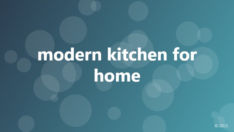 modern kitchen for home