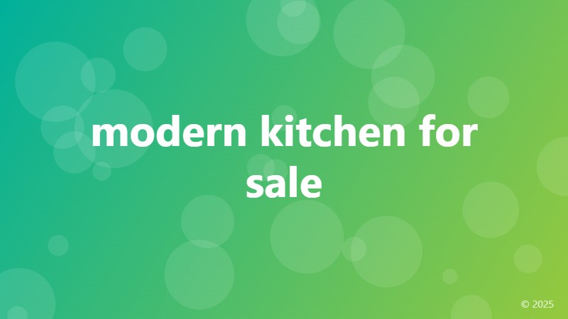 modern kitchen for sale