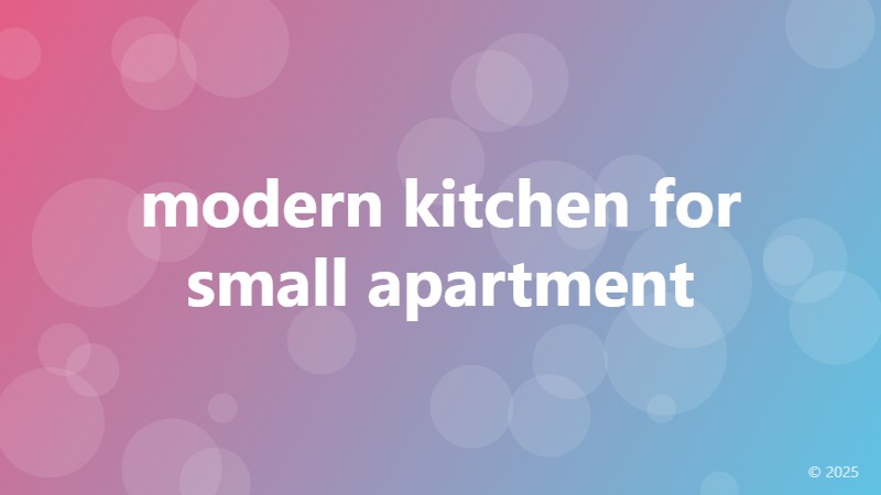 modern kitchen for small apartment