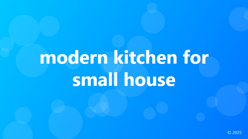 modern kitchen for small house