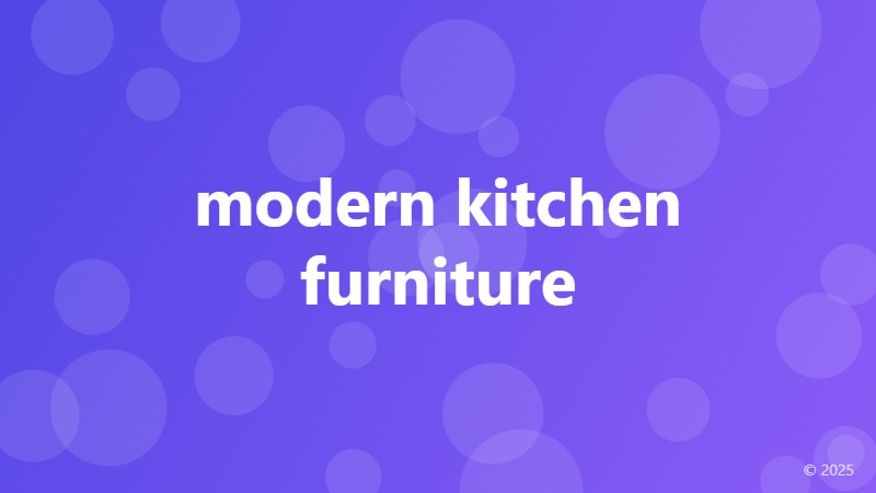 modern kitchen furniture