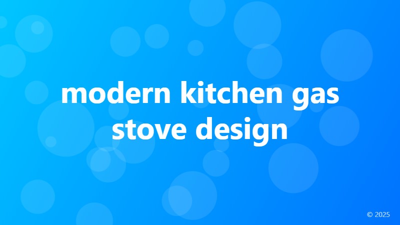 modern kitchen gas stove design
