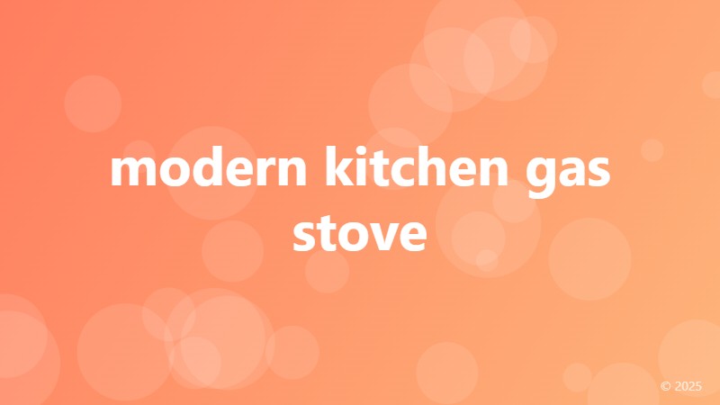 modern kitchen gas stove