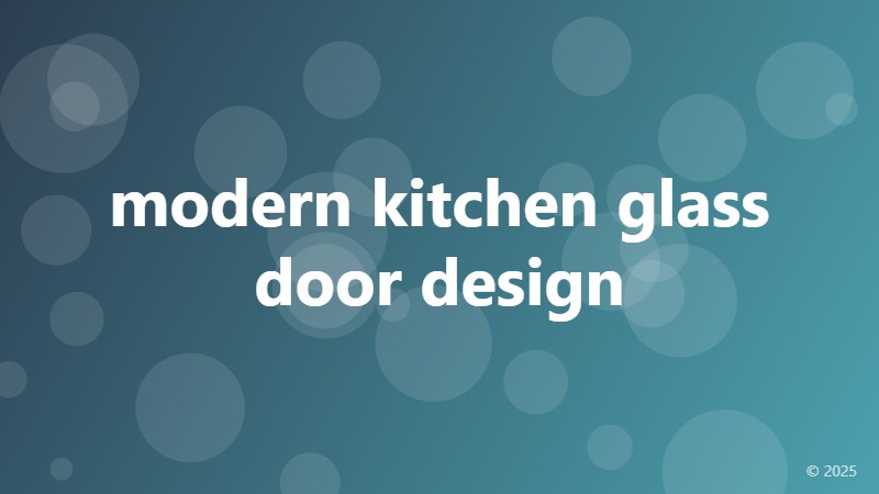 modern kitchen glass door design