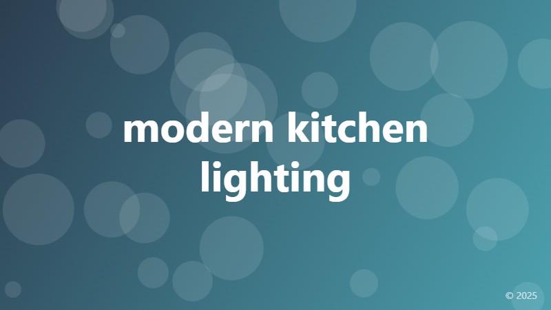 modern kitchen lighting