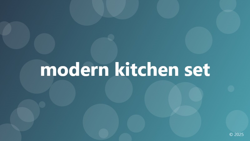 modern kitchen set