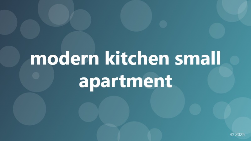 modern kitchen small apartment