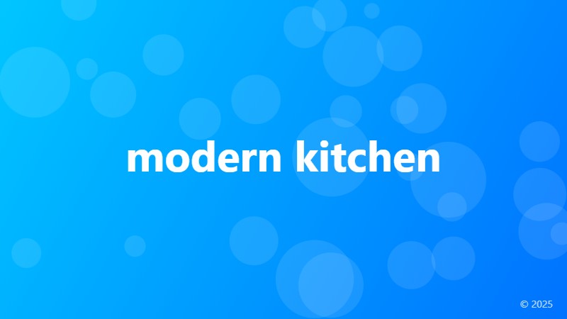 modern kitchen