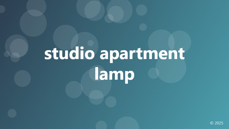 studio apartment lamp