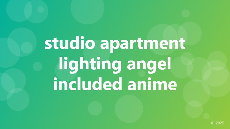 studio apartment lighting angel included anime