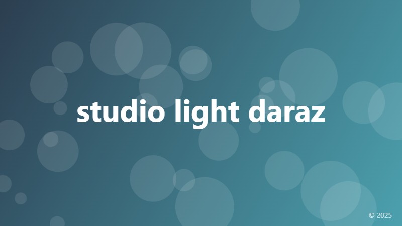 studio light daraz
