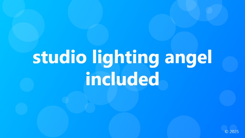 studio lighting angel included