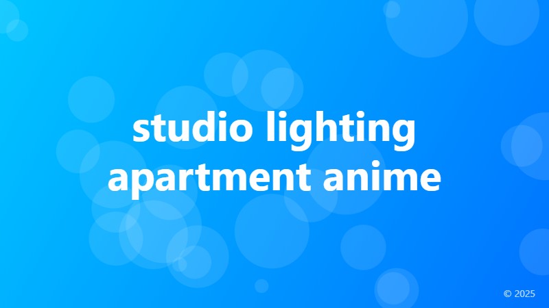studio lighting apartment anime
